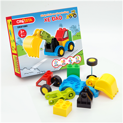 Bán Đồ chơi ghép hình xe công trường Cresta - Xe Đào DK81080