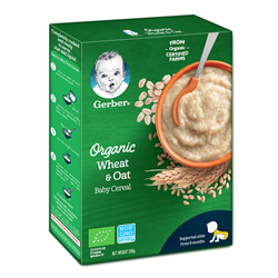 Bán Bột ăn dặm Gerber Organic lúa mì yến mạch 200g