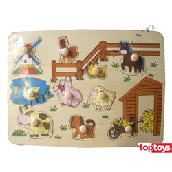 Bán Đồ chơi gỗ toptoys - Bảng nhận hình thú nông trại 98103