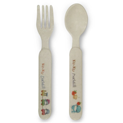 Bán Bộ dĩa muỗng ăn Bamboo KUKU 3024