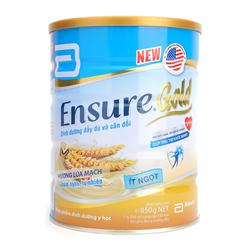 Bán Sữa Ensure Gold 850g - hương lúa mạch (ít ngọt)