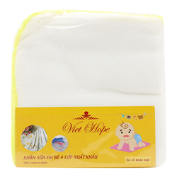 Bán Khăn sữa 4 lớp Viet Hope (10 chiếc/gói)