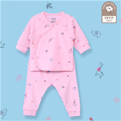 Bán Bộ quần áo sơ sinh cài chéo Petit họa tiết Uala UR2235