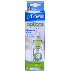 Bán Bình sữa Dr Brown's Options 120ml (nhựa PP, cổ hẹp)