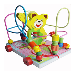 Bán Đồ chơi gỗ A+ dạng xe kéo gấu AYX0047