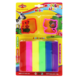Bán Đất nặn 6 màu 2 khuôn 50g K-50/6C/2T