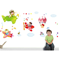 Bán Tranh dán tường bé làm phi công M005