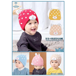 Bán Mũ len mèo chấm bi M34 (6M+)