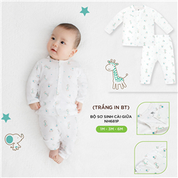 Bán Bộ cài giữa dài tay Lullaby NH681P (trắng in BT)