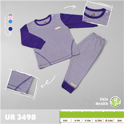 Bán Bộ dài tay cài vai sợi tre kẻ nhỏ Uala UR3498