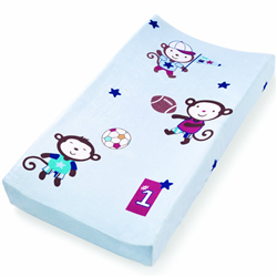 Bán Ga bọc đệm thay tã Summer Monkey xanh lơ