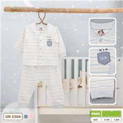 Bán Bộ dài tay cúc giữa kẻ hình thỏ Uala UR3304