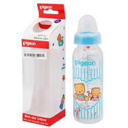 Bán Bình sữa Pigoen 240ml (cổ thường, núm silicone)