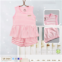 Bán Bộ ba lỗ vải Bamboo kẻ ngang Uala UR3464