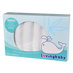 Bán Khăn sữa sợi tre LovingBaby 30x30 6pcs