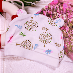 Bán Mũ chụp cotton họa tiết nhiều màu (0-6M)