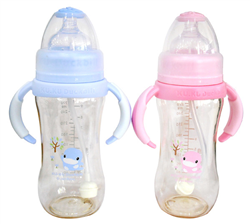 Bán Bình sữa cổ rộng cố tay cầm nhựa Pes 140ml kuku 5837