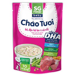 Bán Cháo tươi Baby SG Food - Bò, đậu Hà Lan, cà rốt 240g (10M+)