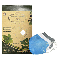 Bán Khẩu trang y tế cao cấp Gold 3D Mask Trường Dương hương tinh dầu bạc hà (5c/túi)