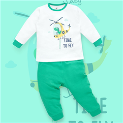Bán Bộ cài vai dài tay Lullaby NH135B (trắng xanh Green)