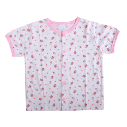 Bán Áo sơ sinh cộc tay Miomio in hình (hồng)