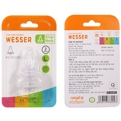 Bán Núm ty cổ hẹp Nano Wesser (0M+, silicone)