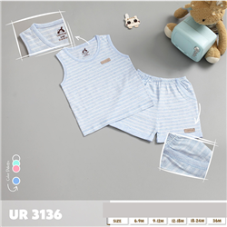 Bán Bộ quần áo ba lỗ họa tiết kẻ nhỏ Uala UR3136