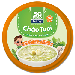 Bán Cháo tươi baby sò điệp rau ngót Nhật 240g 10+