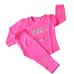 Bán Bộ quần áo dài tay bé gái in hình thỏ (2-5T)