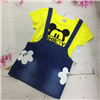 Bán Bộ váy yếm jean áo phông bé gái (6-24M)