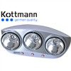 Bán Đèn sưởi treo tường Kottmann 3 bóng mạ bạc
