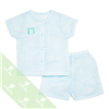 Bán Bộ xô cộc Lullaby cúc giữa bé trai (xanh kẻ)