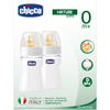 Bán Bộ 2 bình sữa Chicco 150ml (thủy tinh tự nhiên, núm cao su)